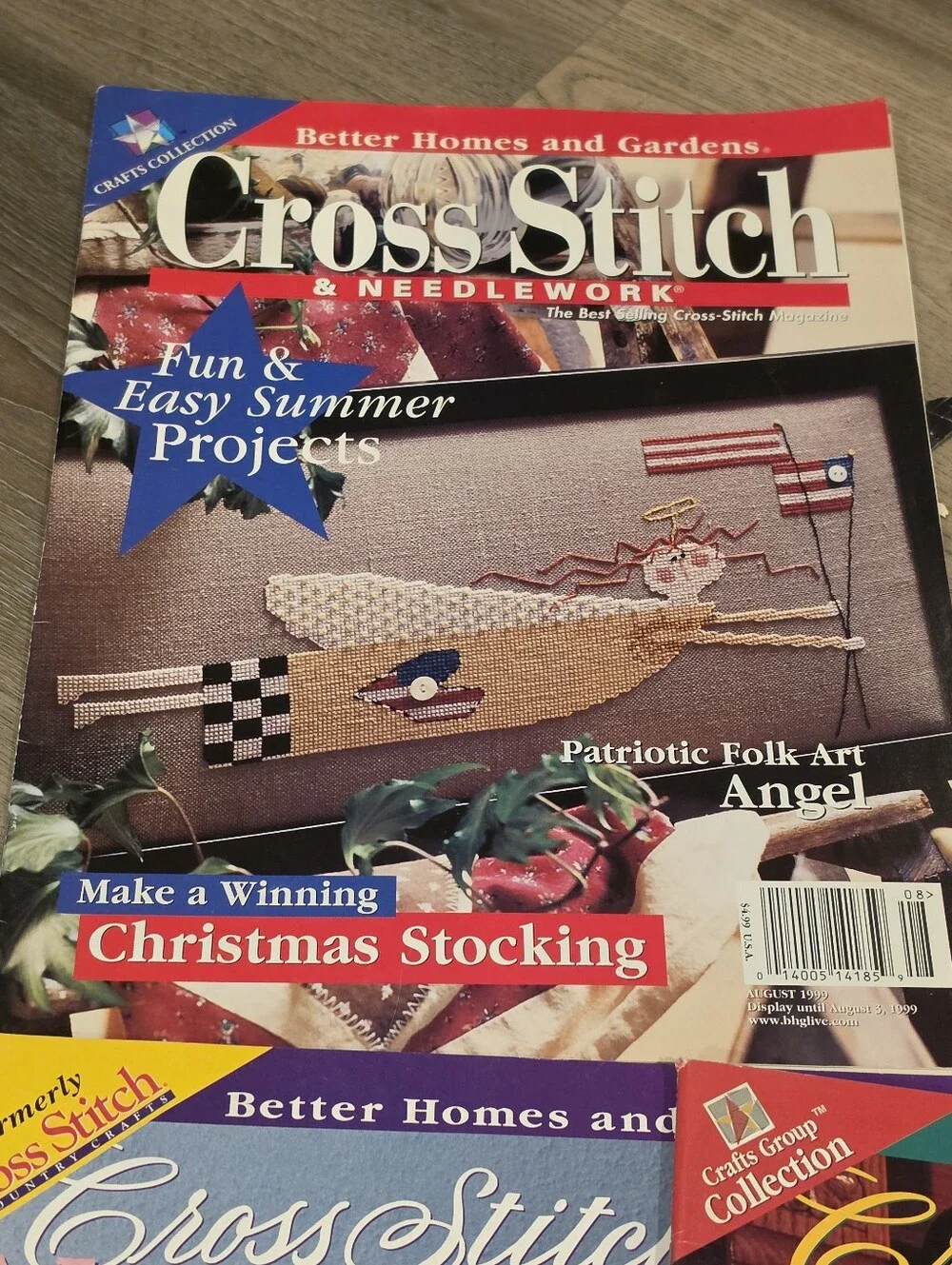 Vintage Better Homes and Gardens Cross Stitch Needlework Magazine Lot 90s Craft